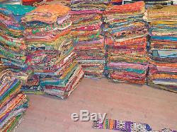 100 PCS Wholesale Lot Kantha Quilt Indian Vintage Reversible Handmade Blanket