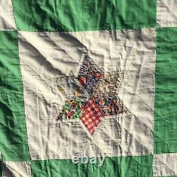 1940 Six Point Star Quilt Acquired From Collectors Estate 66X 52
