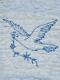 (259) Sweet Vintage Quilt Embroidered Bluebirds 1930s Handmade