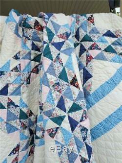 (295) WOW! Beautiful Vintage Quilt WILD GOOSE CHASE Handmade