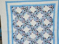 (295) WOW! Beautiful Vintage Quilt WILD GOOSE CHASE Handmade