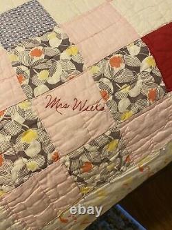 3 GORGEOUS VINTAGE HANDMADE QUILTS. ONE QUILT TOPPER. EARLY 1930s and up