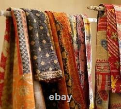 50 Pc Wholesale Lot Of Indian Vintage Beautifully Made Kantha Quilts 85X55