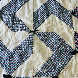 56x84 Vintage Handmade Cotton Quilt