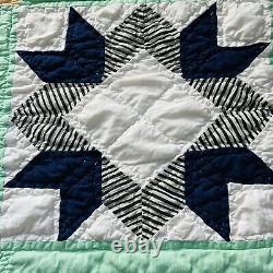 60x80 Vintage From 1950's Handmade Cotton Quilt