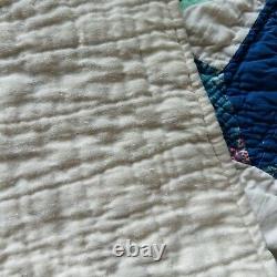 60x80 Vintage From 1950's Handmade Cotton Quilt