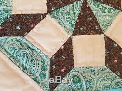 66Vintage Pinwheel Handmade Hand quilted Star of LeMoyne Quilt