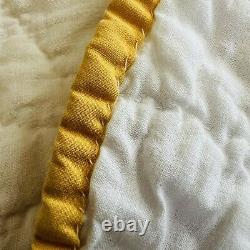 68x82 Gorgeous Handmade Vintage DOUBLE WEDDING RING QUILT