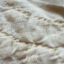 68x85 Vintage Handmade Double Wedding Rings Quilt