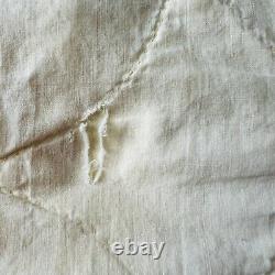 68x85 Vintage Handmade Double Wedding Rings Quilt