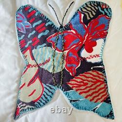 80x100 Vintage from 1980's Butterfly Quilt, Patchwork, Handmade