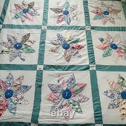 85x85 Vintage Handmade Queen Size Quilt