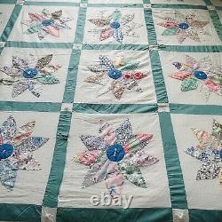 85x85 Vintage Handmade Queen Size Quilt