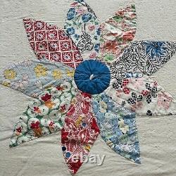 85x85 Vintage Handmade Queen Size Quilt