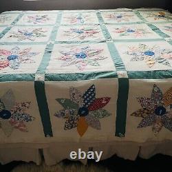 85x85 Vintage Handmade Queen Size Quilt