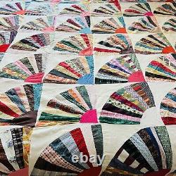 90x70 Vintage From 1970 Handmade Quilt Top