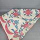 Antique Beautiful Hand Stitched Flower Trimmed Quilt 74 By 90