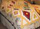 Antique Vintage Handmade Ohio Patchwork Quilt Diamond Cheddar Never Used Perfect