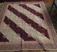 Absolutely Gorgeous Hand Made Vintage Log Cabin Quilt. Lg & Pristine