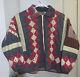 Amazing Vintage Xl Handmade Patchwork Quilt Jacket Coat Nice Colors