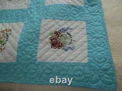 AmazingVintage Embroidered 49 STATES QuiltHand Quilted Visible Tracing Lines