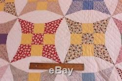 American Vintage Large Handmade Never Used Patchwork Quilt c1930s88L X 87W