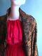 Antique 1920s Asian Black Silk Quilted Brocade Robe Gatsby Red Carpet Glam Med