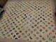Antique American King Sized Quilt Very Fine Hand Stitched 80 X 88