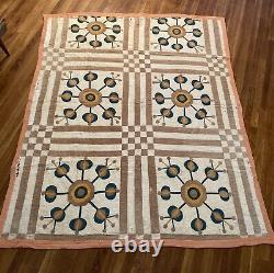 Antique Applique Quilt OOAK One-of-a-Kind Stunning