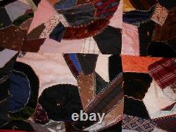Antique Crazy Quilt From Camp Curry Yosemite Valley 1940's
