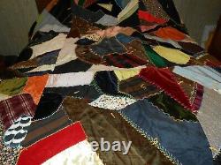 Antique Crazy Quilt From Camp Curry Yosemite Valley 1940's