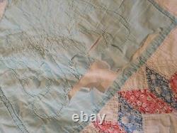 Antique Feed Sack Carpenter Star Patchwork Quilt