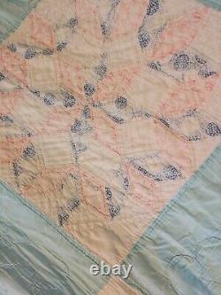 Antique Feed Sack Carpenter Star Patchwork Quilt