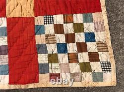 Antique Hand Made Quilt Bedspread 70 x 71 Squares