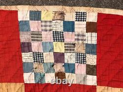 Antique Hand Made Quilt Bedspread 70 x 71 Squares