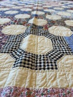 Antique Handmade Quilt 1930-1940's 86x64 Vintage Quilt
