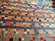 Antique Handmade Quilt With Very Vintage Farbic And All Hand Knotted