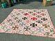 Antique Handmade Quilt With Wonderful Old Vintage Farbic