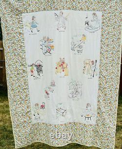 Antique Nursery Rhymes Handmade Quilt
