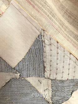 Antique Ohio Star Quilt Top c1880-1930 Hand & Machine Pieced Excellent Condition