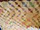 Antique Old Early Hand Stilted Quilt 70 X 78 Inches