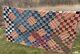 Antique Victorian Handmade Hand Quilted Early Cottons Quilt Backing 89 X 79