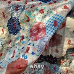 Antique Vintage Quilt Hand Tied ABSOLUTLY BEAUTIFUL SHOW PIECE