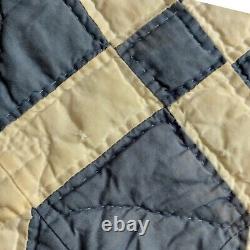 Antique Vintage Quilt Handmade Sewn Bear Paw Patchwork 80 x 79