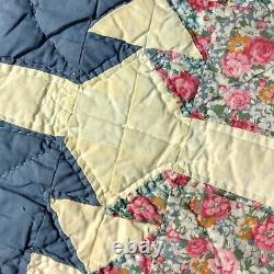 Antique Vintage Quilt Handmade Sewn Bear Paw Patchwork 80 x 79