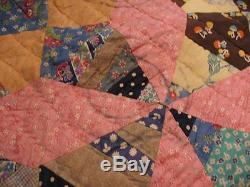 Antique Vintage Star Patch Multi Color Quilt Bedding Quilts Cotton Handmade