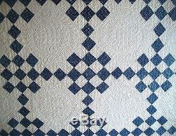 Antique Vtg Handstitched Handmade American Patchwork Quilt 86x 81 1890-1920's
