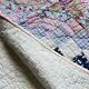 Antique From 1920's Feed Sack Hand Stitched Quilt