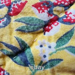 Antique from 1920's Feed Sack Hand Stitched Quilt