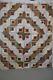 Antique Quilt Early Patchwork 70x85 Handmade Log Cabin Light And Shadow 19th